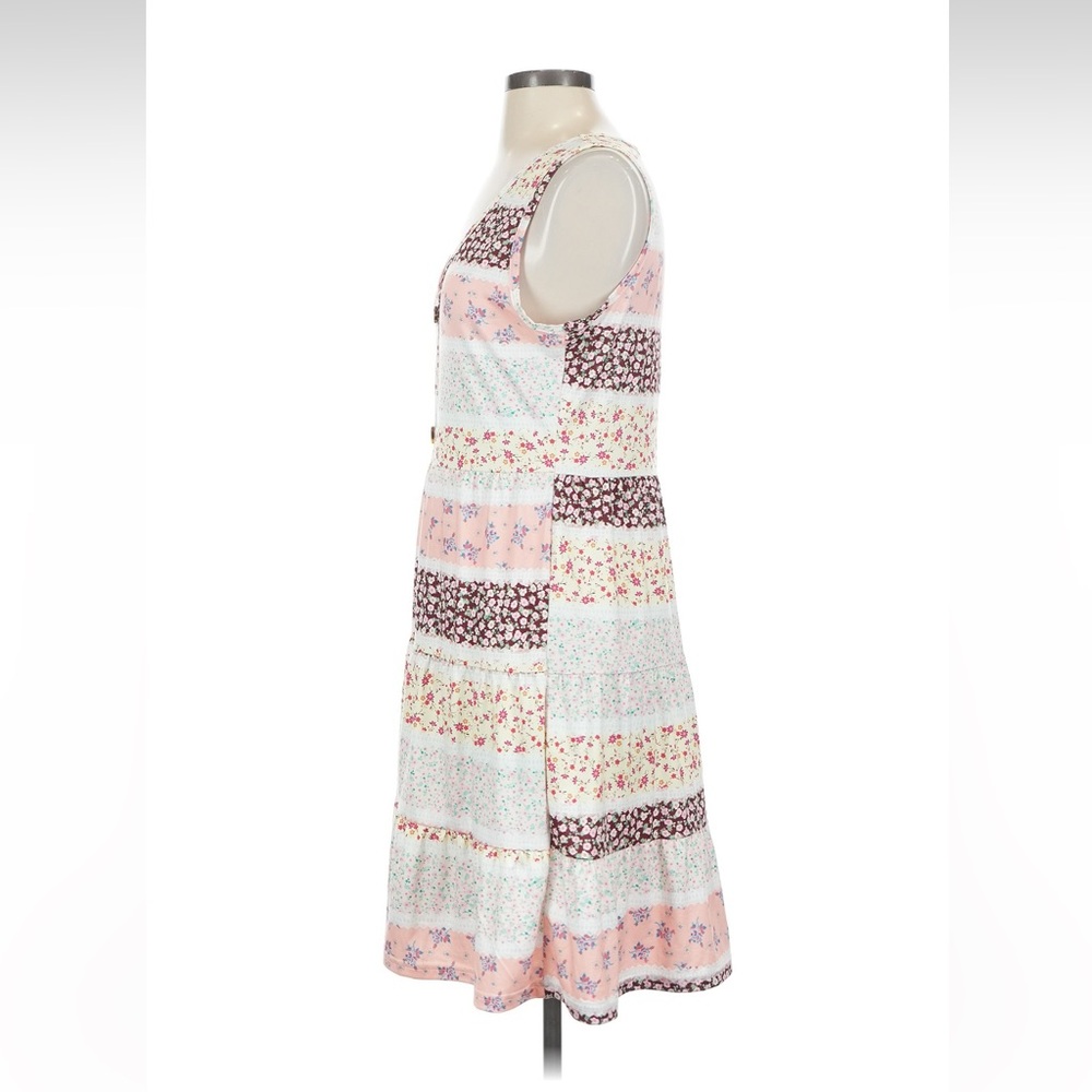 Love U Dear Boho Patchwork Print Button Down Flow… - image 6